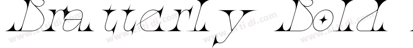 Bratterly Bold Itali字体转换